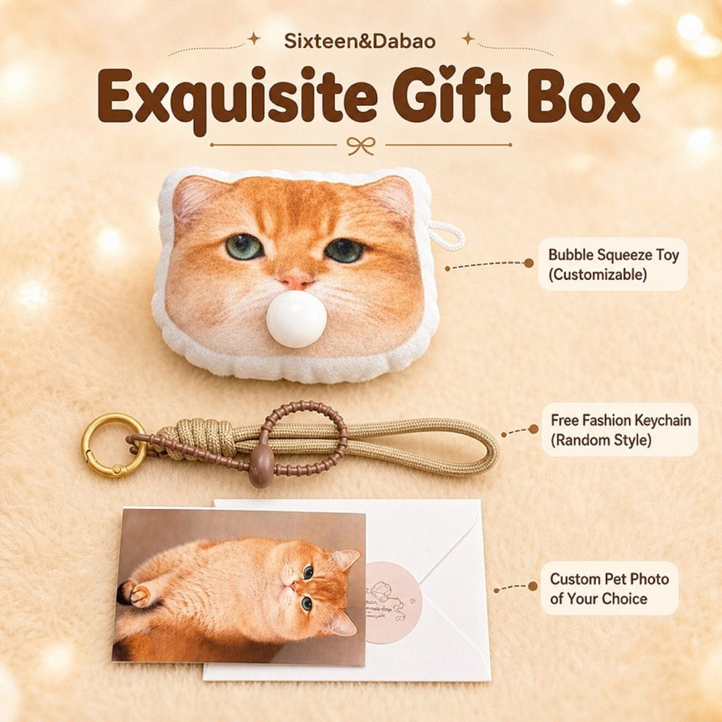 Custom Photo Bubble Squishy – Personalized Stress Relief Toy & Backpack Charm
